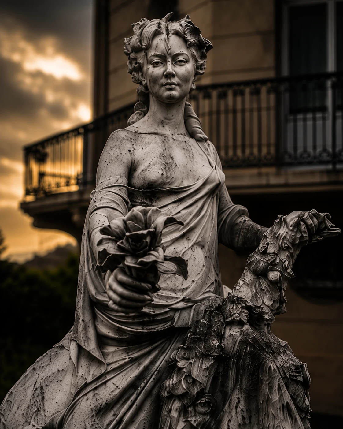 Statue 1 : femme assise